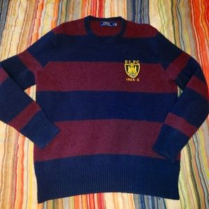Polo ralph lauren striped patch sweater